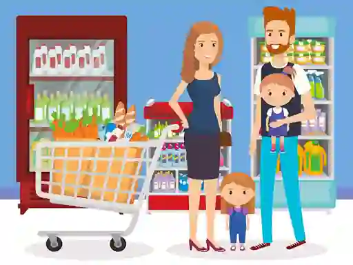 Logħba Happy Shopping Jigsaw onlajn