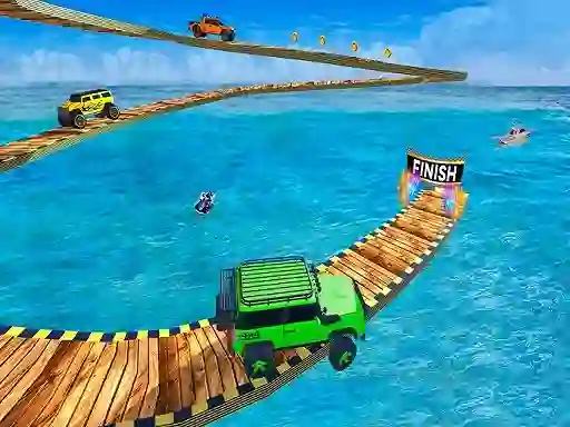 Logħba Impossible Tracks Jeep Stunts Driving onlajn