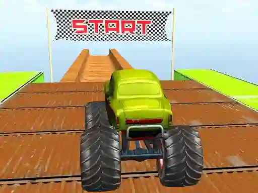 Logħba Mega ramp Monster truck onlajn