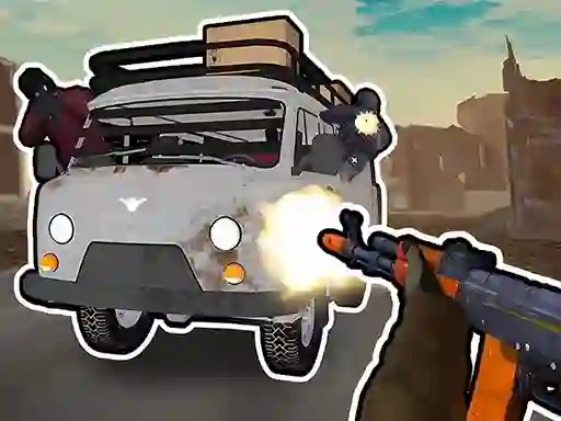 Logħba Road Chase. Shooter Realistic Guns onlajn