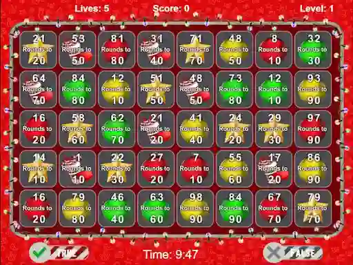 Logħba Christmas Number Crunch Rounding onlajn