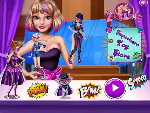 Logħba Superhero Toy Shop onlajn