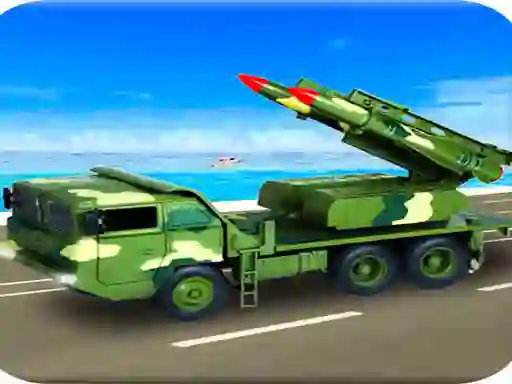 Logħba Us Army Missile Attack Army Truck Driving Games onlajn