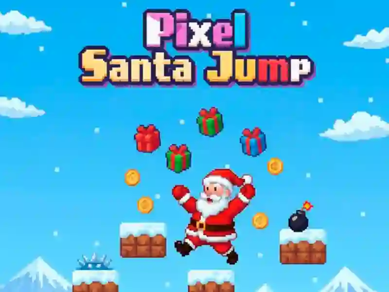 Logħba Pixel Santa Jump onlajn