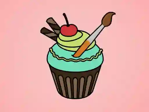 Logħba Yummy Cupcake Coloring onlajn