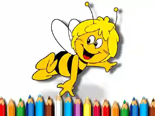 Logħba Back To School: Bee Coloring Book onlajn