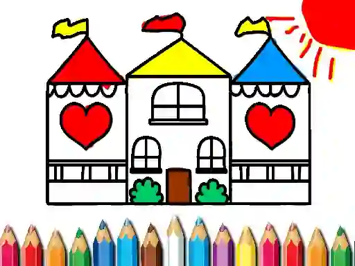 Logħba Back To School Coloring Book DOLL HOUS onlajn