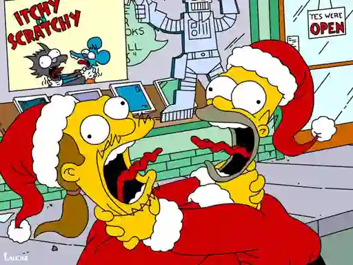 Logħba Simpsons Christmas Jigsaw Puzzle onlajn