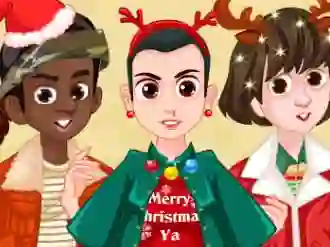Logħba Stranger things Christmas party onlajn