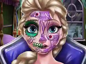 Logħba Elsa Scary Halloween Makeup onlajn