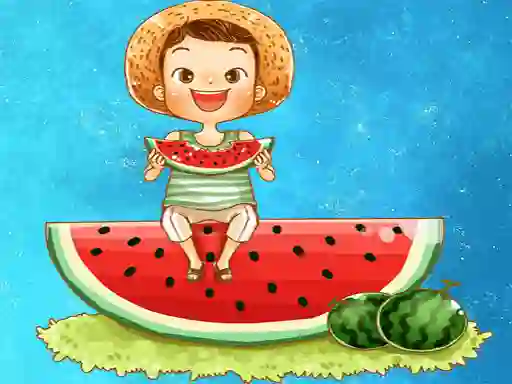 Logħba Watermelon and Drinks Puzzle onlajn
