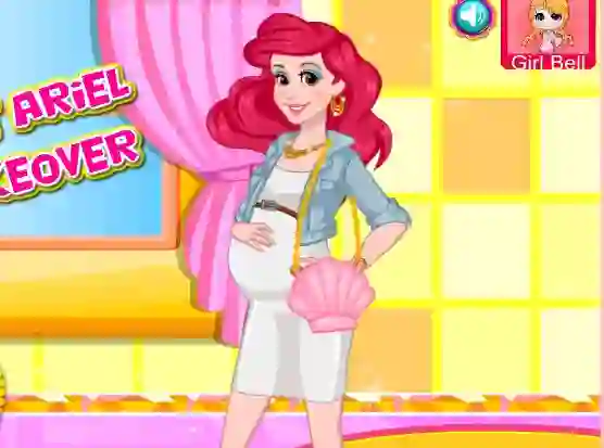 Logħba Pregnant Ariel Real Makeover onlajn