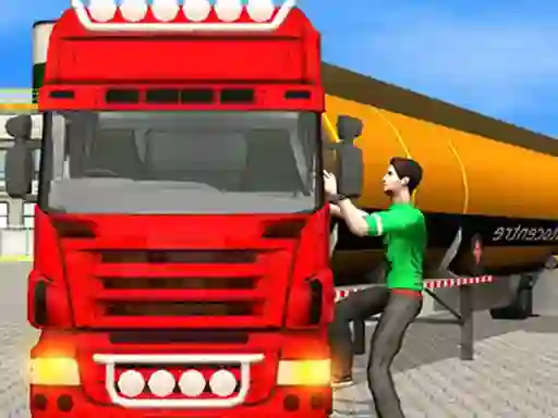 Logħba Oil Tanker Transporter Truck Simulator onlajn
