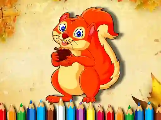 Logħba Squirrel Coloring Book onlajn
