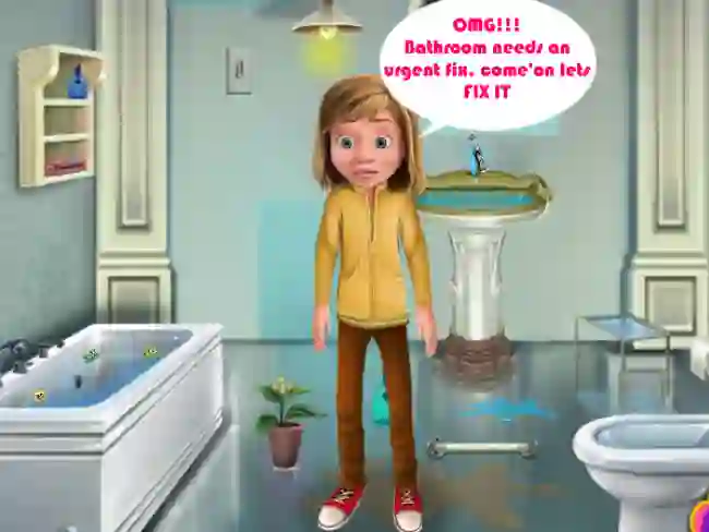 Logħba Riley Bathroom Cleaning onlajn
