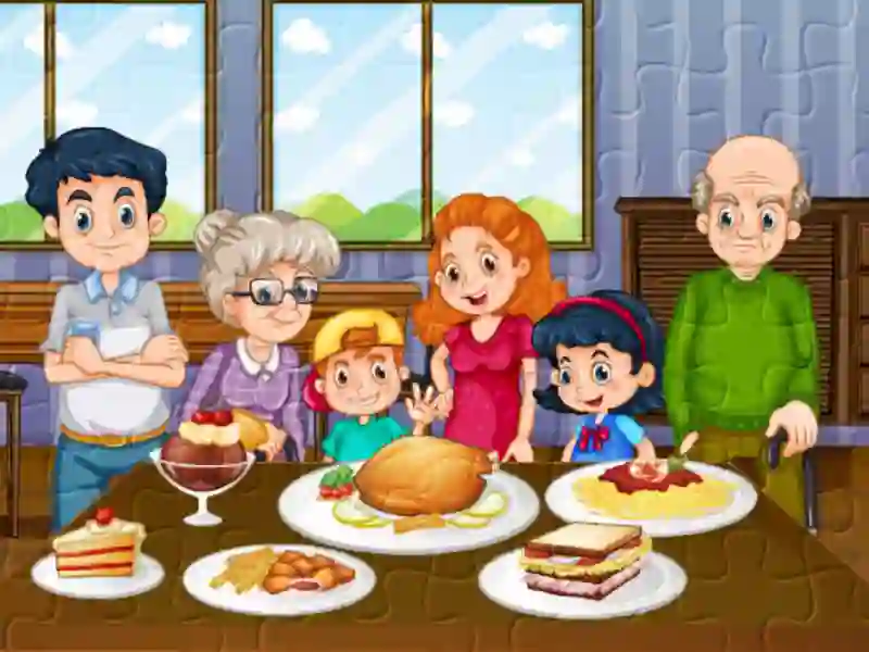 Logħba Family Dinner Jigsaw onlajn