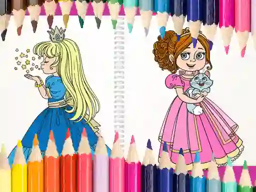 Logħba Beautiful Princess Coloring Book onlajn