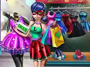 Logħba Dotted girl realife shopping onlajn