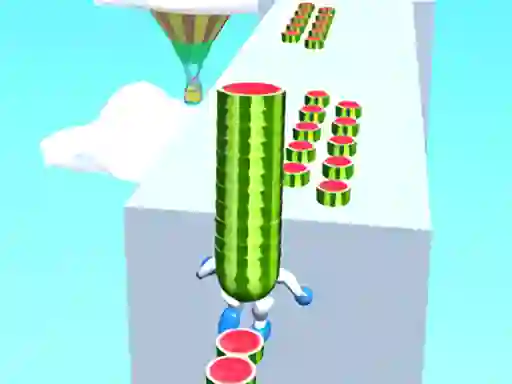 Logħba Watermelon Run 3d onlajn