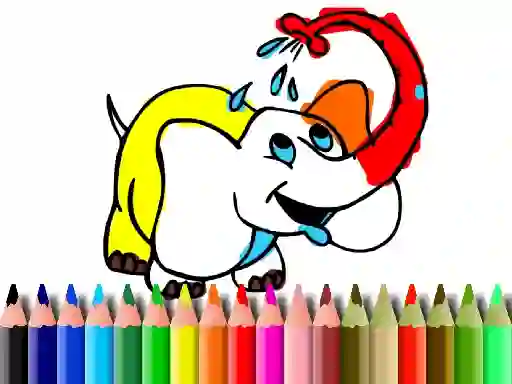 Logħba Back To School: Elephant coloring onlajn