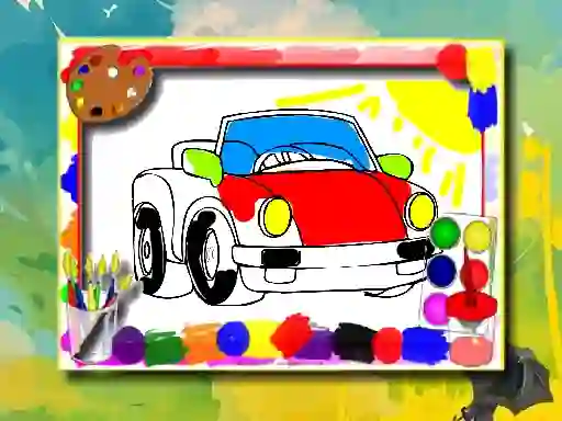 Logħba Cartoon Cars Coloring Book onlajn