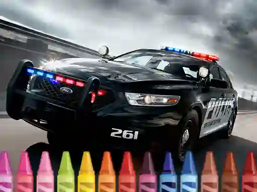 Logħba Police Cars Coloring onlajn