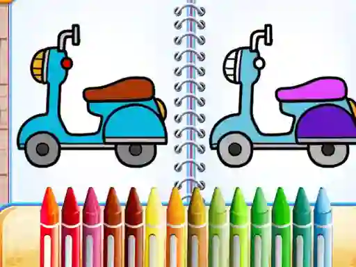 Logħba Cute Bike Coloring Book onlajn