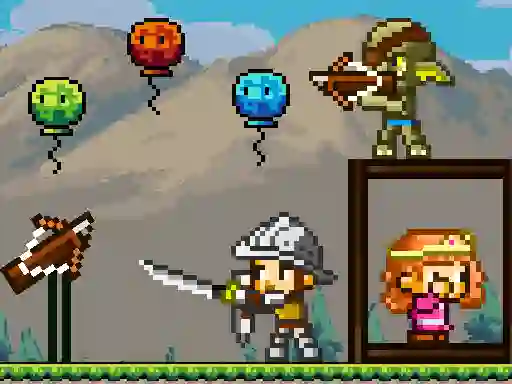 Logħba Pixel Archer Save The Princess onlajn