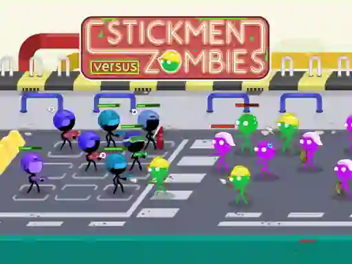 Logħba Stickmen Versus Zombies onlajn