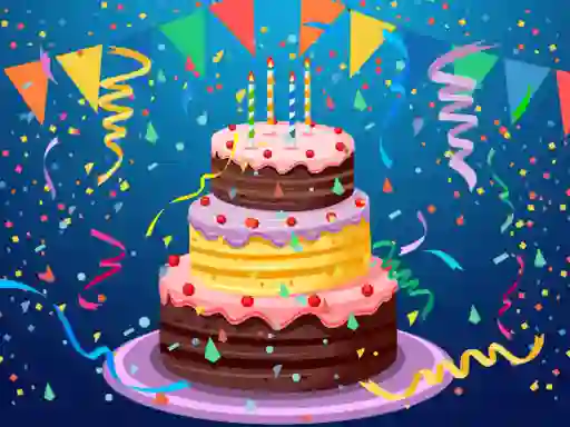 Logħba Birthday cake puzzle onlajn