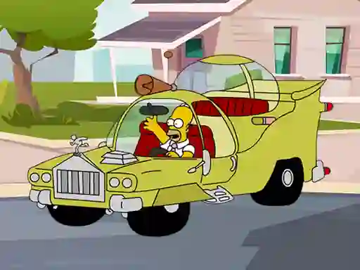 Logħba The Simpsons Car Jigsaw onlajn
