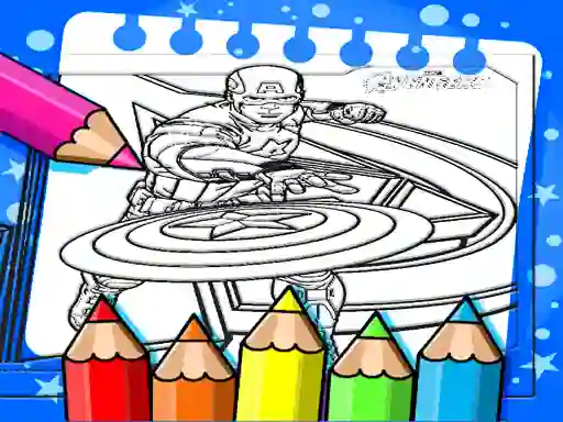 Logħba Captain America Coloring Book onlajn
