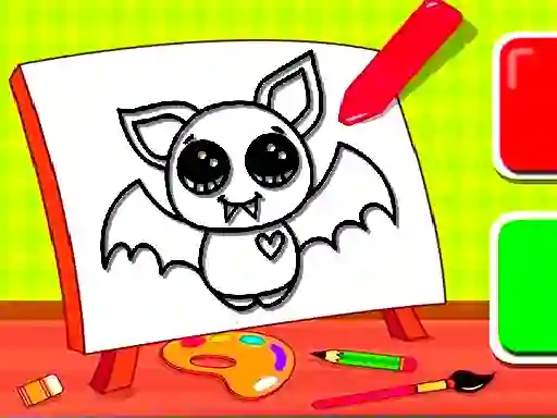 Logħba Easy Kids Coloring Bat onlajn