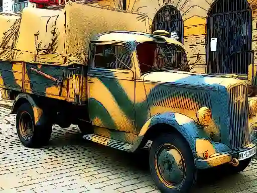 Logħba Army Trucks Jigsaw onlajn