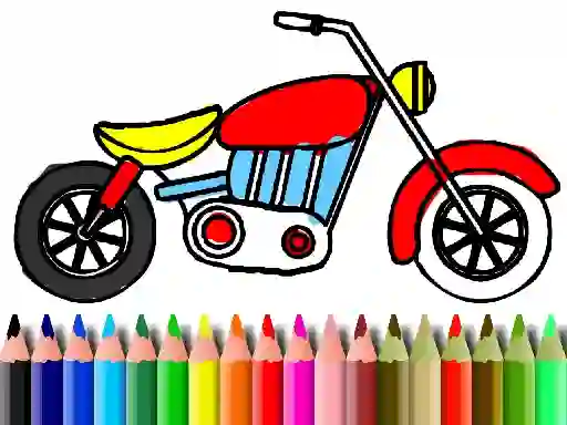 Logħba Back To School: Motorbike Coloring onlajn