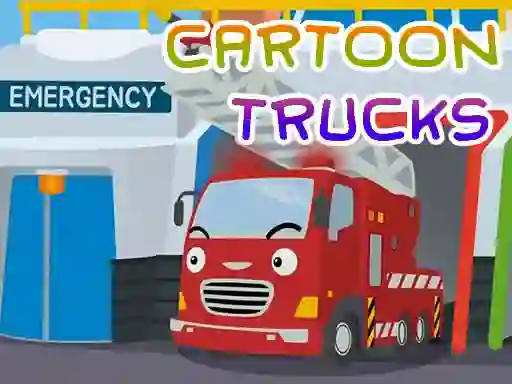 Logħba Cartoon Trucks Jigsaw onlajn
