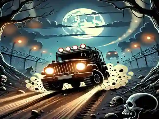 Logħba Racing Car Destroying Zombie onlajn