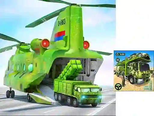 Logħba US Army Cargo Transport Truck Driving onlajn