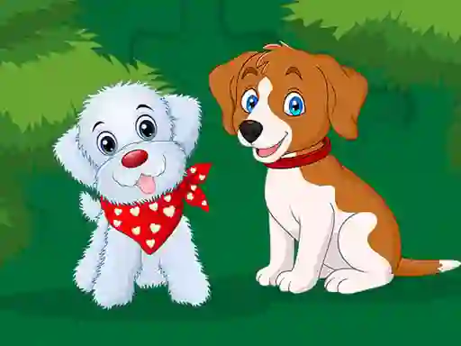 Logħba Cute Puppies Jigsaw onlajn