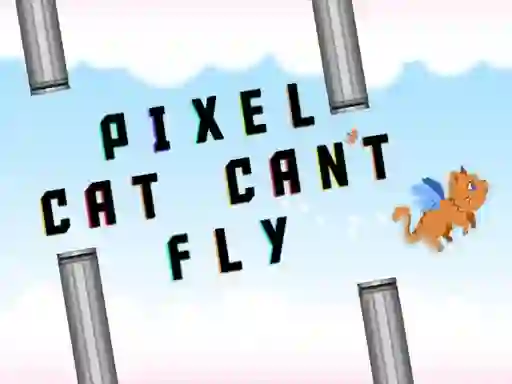 Logħba Pixel cat can't fly onlajn