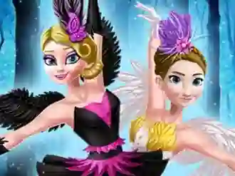 Logħba Ellie and Annie Black Swan and White Swan onlajn