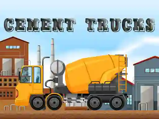 Logħba Cement Trucks Hidden Objects onlajn