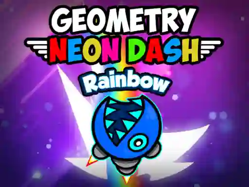 Logħba Geometry neon dash rainbow onlajn