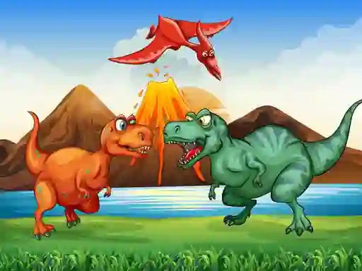 Logħba Colorful Dinosaurs Match 3 onlajn