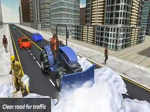 Logħba Grand Snow Clean Road Driving Simulator onlajn