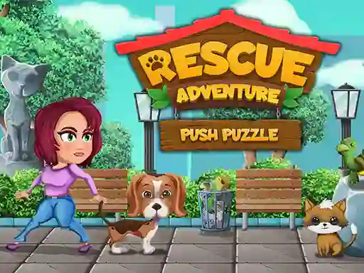 Logħba Rescue Adventure Push Puzzle onlajn