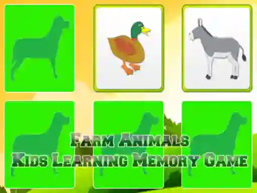 Logħba Farm Animals Kids Learning  Memory onlajn