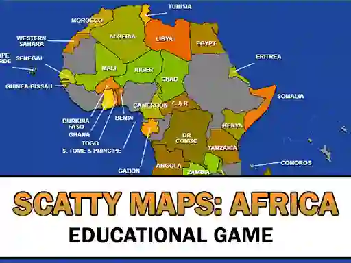 Logħba Scatty Maps Africa onlajn