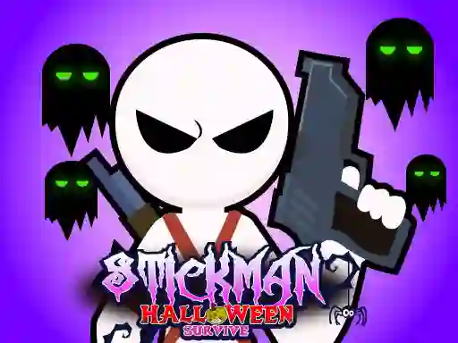 Logħba Stickman Halloween Survive onlajn