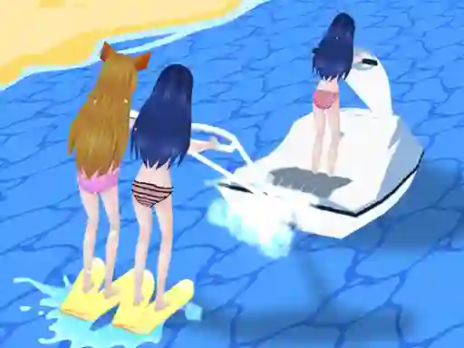 Logħba Girl Surfer 3D onlajn